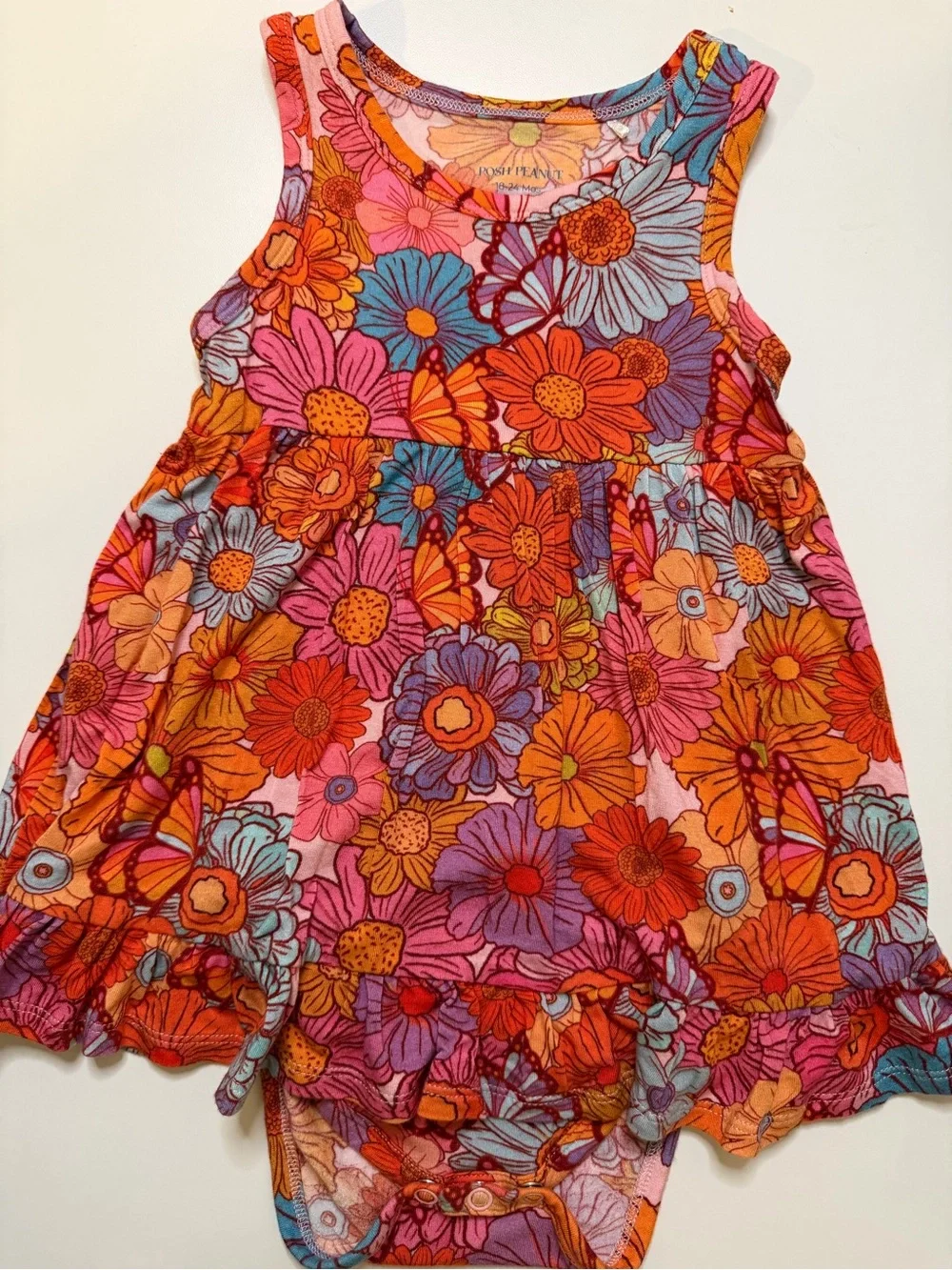 Posh Peanut Bamboo Bodysuit Dress (18-24M) - Picture 1 of 1